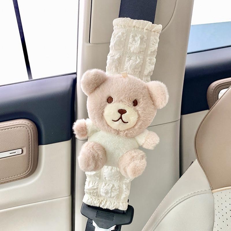 Cute Fuzzy Cover -  Seat Belt Cover - Car Accessory Seat Belt Protectors