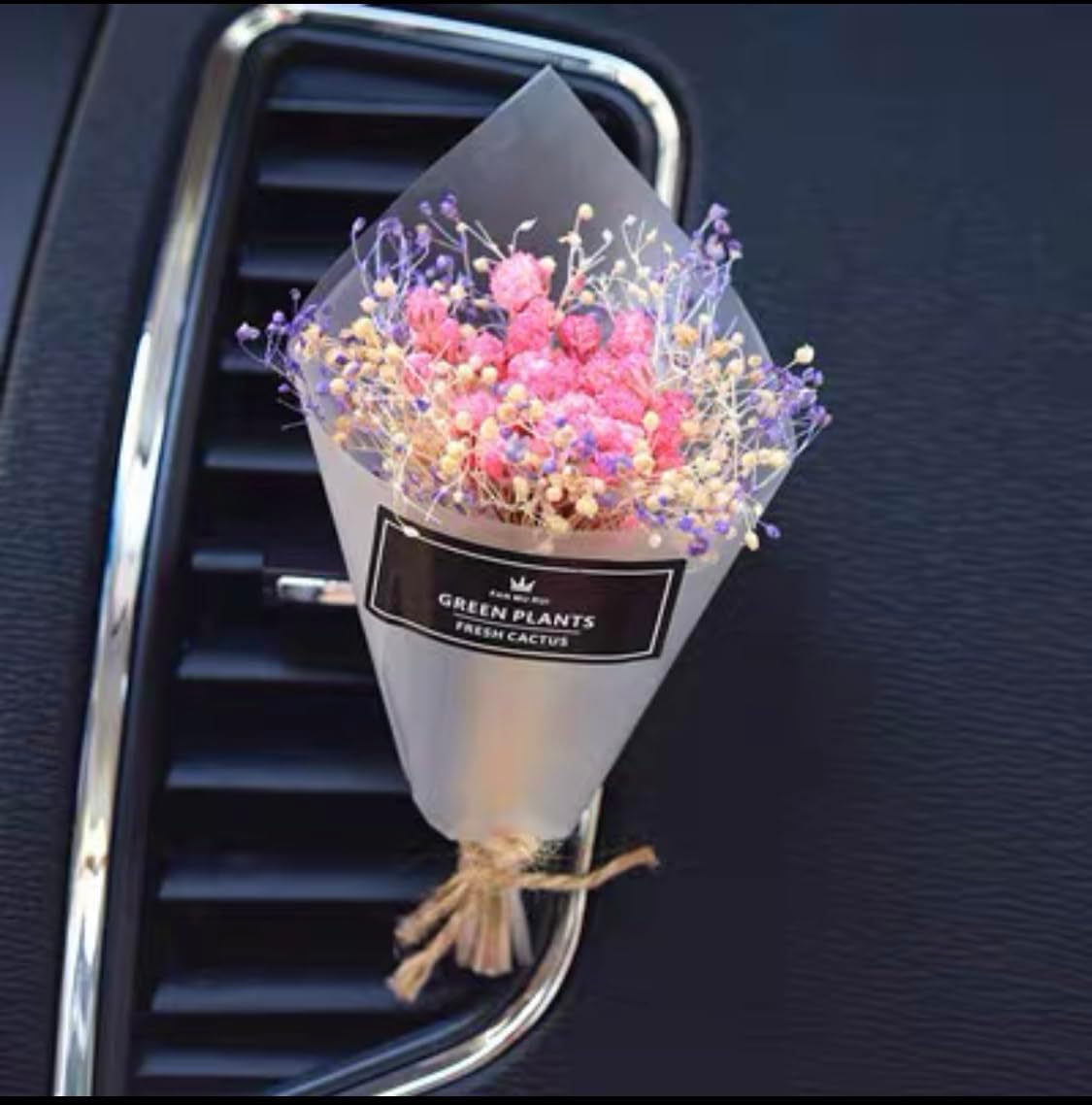 Colorful Natural Dried Flower Bouquet - Car Air Fresheners - Car Accessories - Vent Clip Scent Diffuser