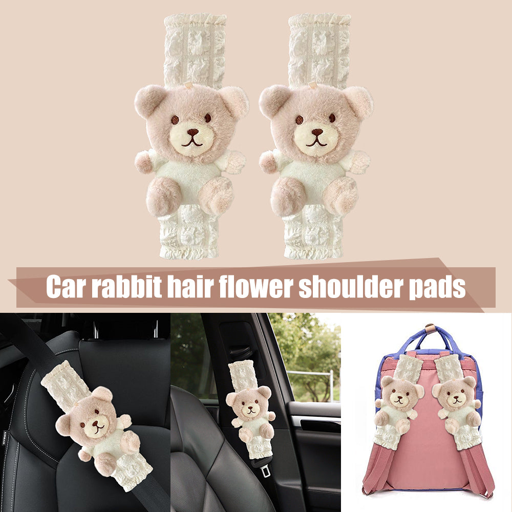 Cute Fuzzy Cover -  Seat Belt Cover - Car Accessory Seat Belt Protectors
