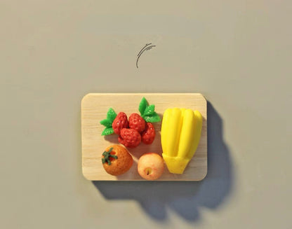 Mini Fruit Plate Fridge Magnets - Refrigerator - Creative Magnet - Magnet