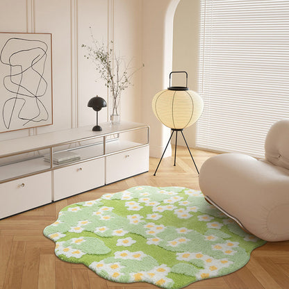 Floral- Living Room Rug - Washable